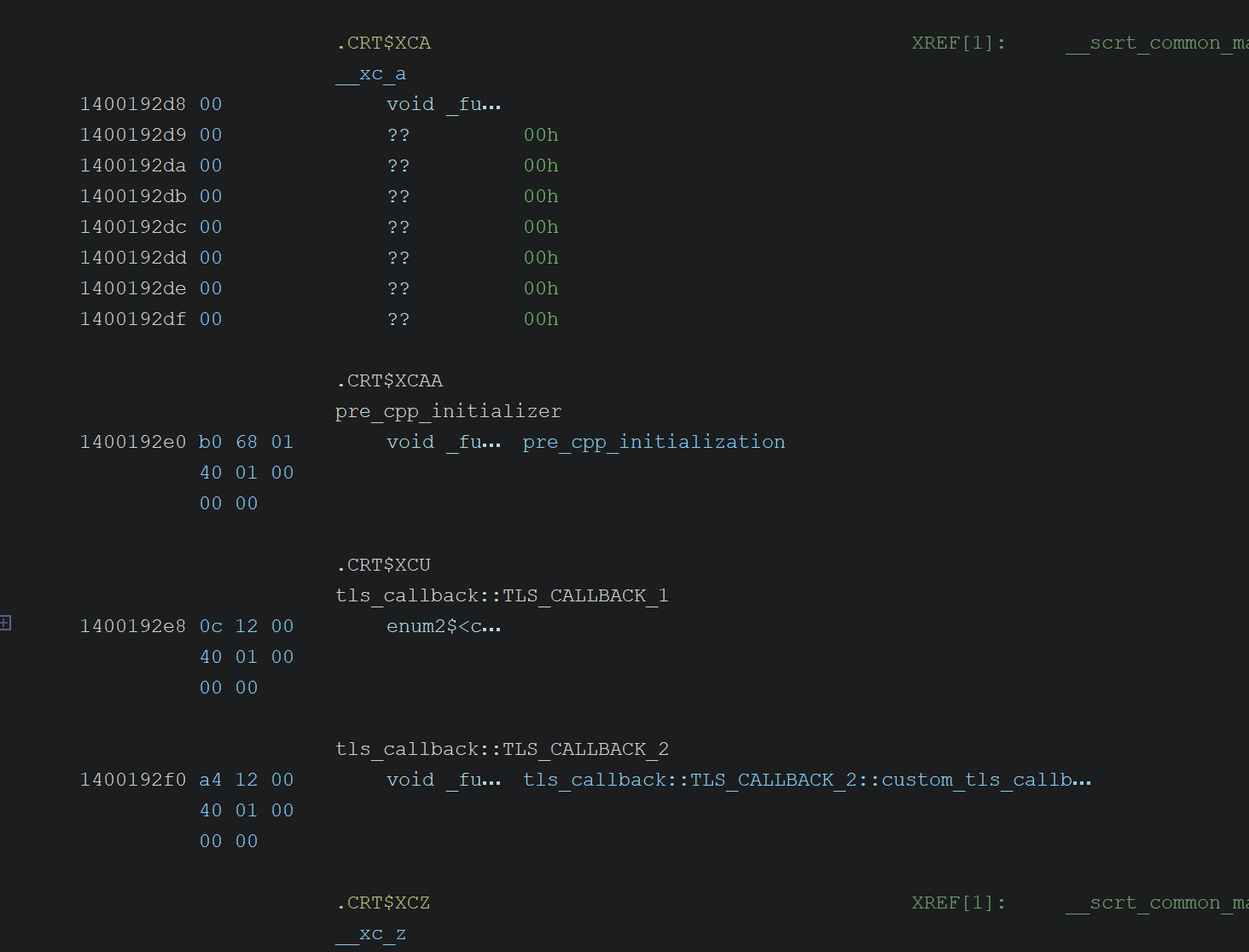 Callback functions in the initializer list