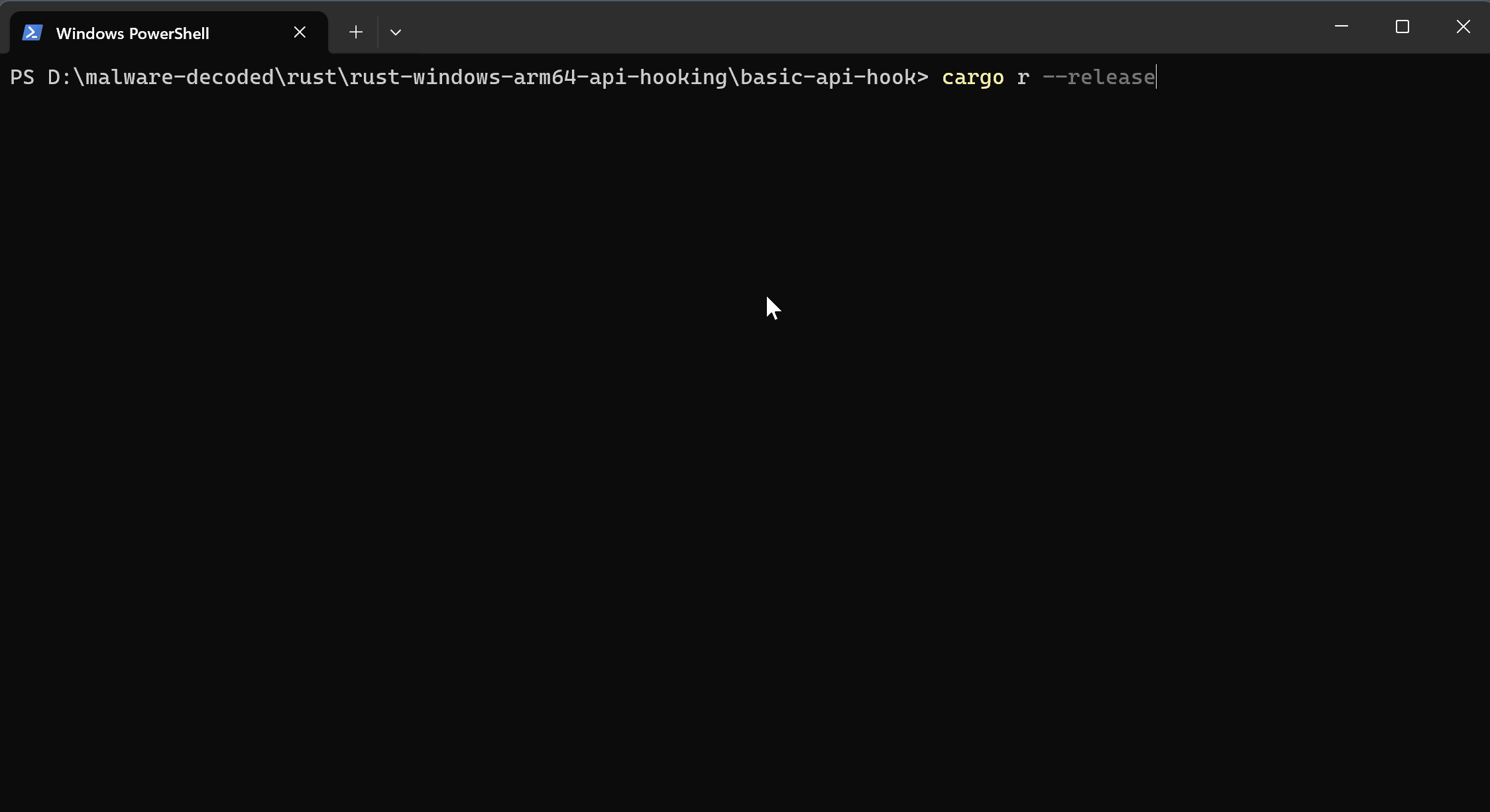 Naive hooking test run